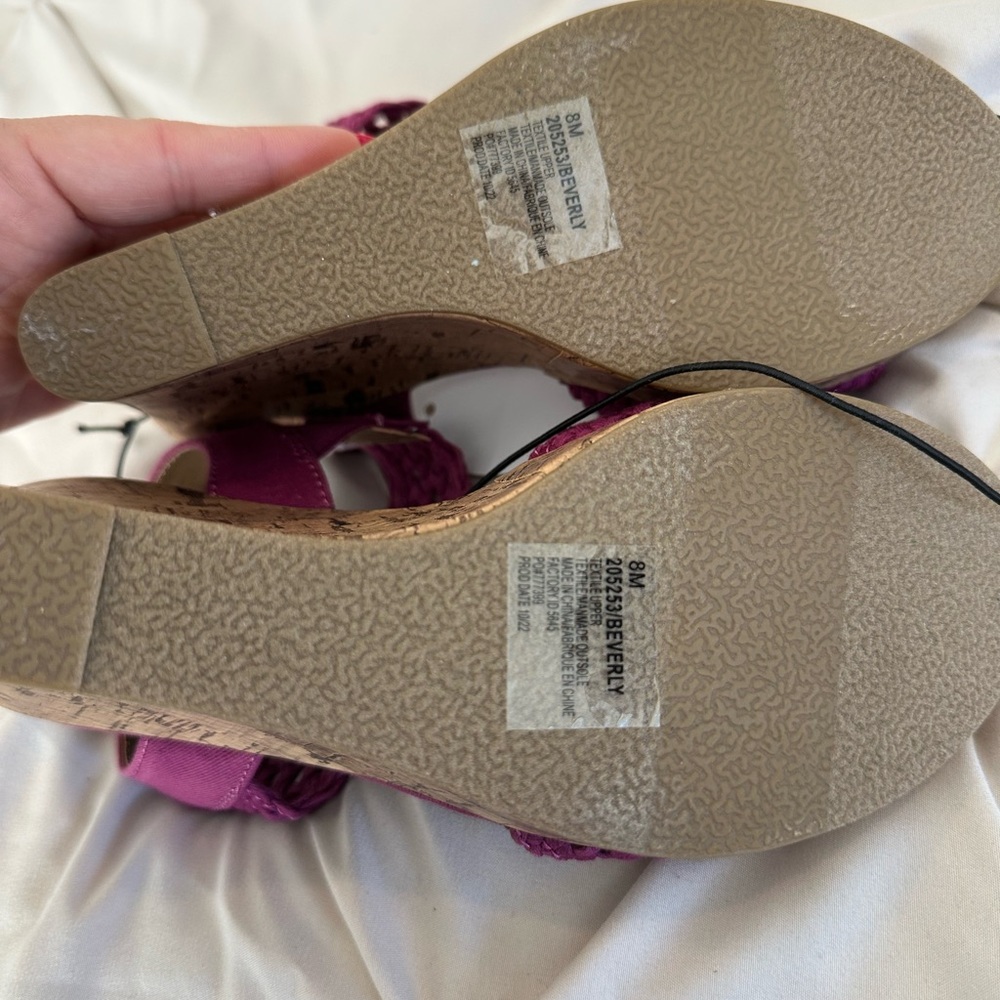 Maurices Fuchsia Woven Wedges - Picture 3 of 4
